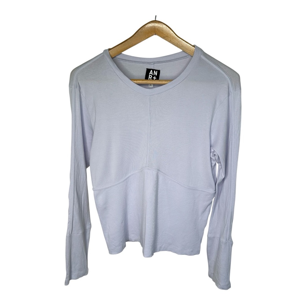 Alp N Rock Delaney Knit Top Size XL Lavender Long Sleeve Organic Cotton Modal